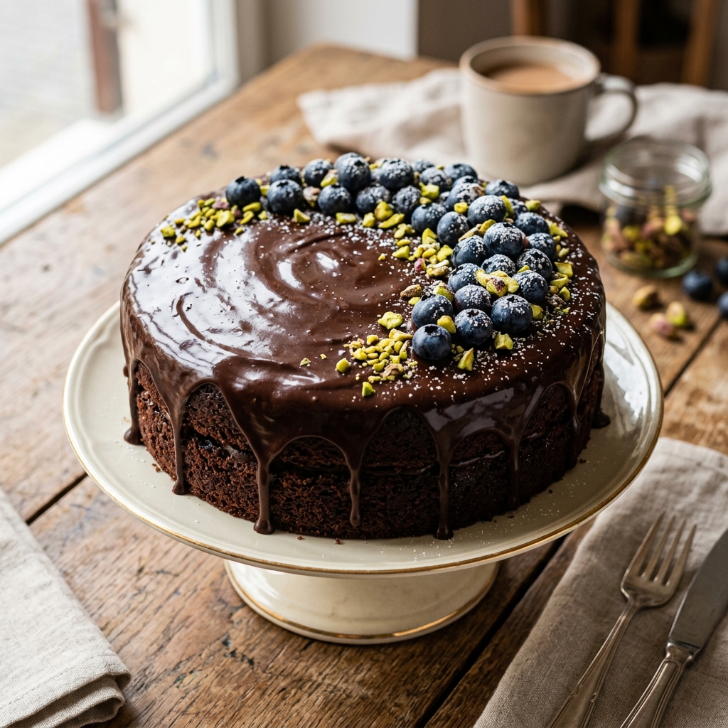 Decadent chocolate fudge cake