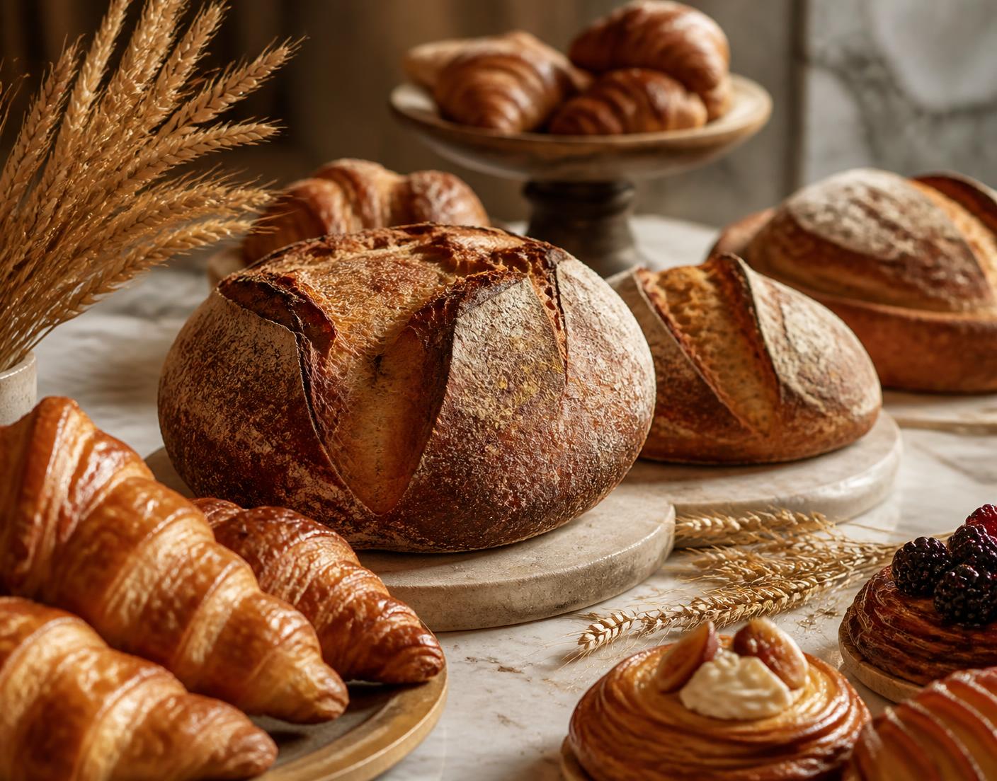 Morning bread counter at Mind Baking