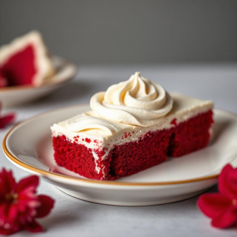 Red velvet pastry with cream cheese swirl
